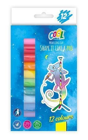 Modelína, mix 12 barev, 200 g, COOL BY VICTORIA