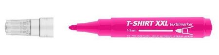 Popisovač na textil "XXL", růžová, 1-3mm, kuželový hrot, ICO
