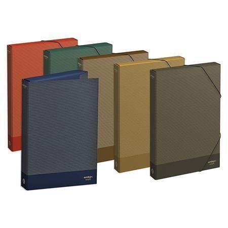 Desky na dokumenty "Kraft", mix barev, 40 mm, karton, A4, AMBAR 100203710010