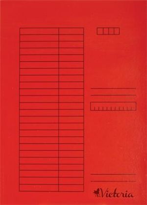Desky s rychlovazačem, červené, karton, A4, VICTORIA