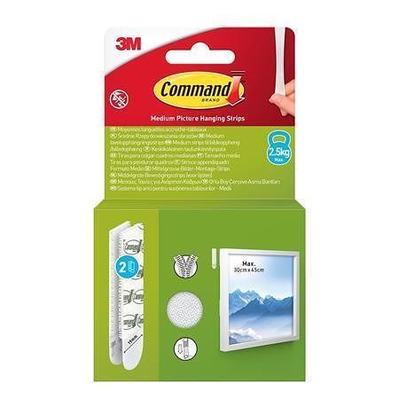 Samolepicí pásky na zavěšení rámu “Command”, se suchými zipy, 2 páry, 3M SCOTCH 7100337062