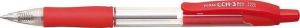 Kuličkové pero "CCH3", červená, 0,7mm, stiskací mechanismus, PENAC