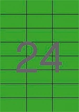 Etiketa, 70 x 37mm, zelená, 2400ks/bal., APLI