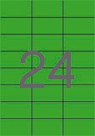 Etiketa, 70 x 37mm, zelená, 2400ks/bal., APLI