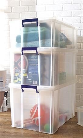 Úložný box "ProStore", čirá, plast, 36 l, 3 ks/balení, FELLOWES 7730802