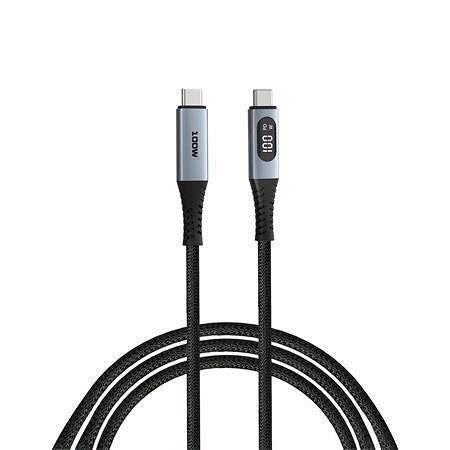 USB kabel, černá, USB-C / USB-C, 1,2 m, 100W, s displejem napájení, VERBATIM 31848