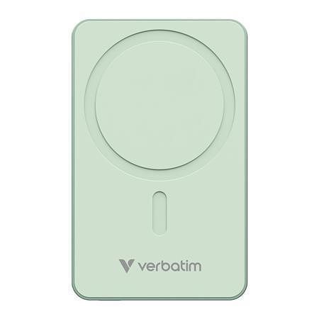 Magnetická powerbanka "Charge n Go Essentials", zelená, bezdrátová, 10 000 mAh, VERBATIM 3