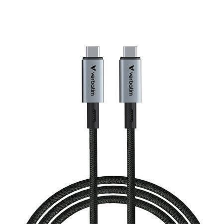 USB kabel, černá, USB-C / USB-C, 1,2 m, 240W, VERBATIM 31847