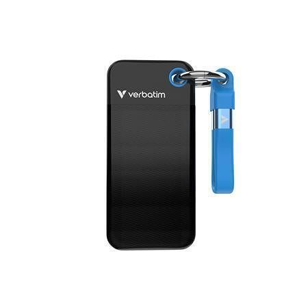 Externí disk "Pocket SSD", černá/modrá, 1 TB, USB 3.2 Gen2, VERBATIM 32191