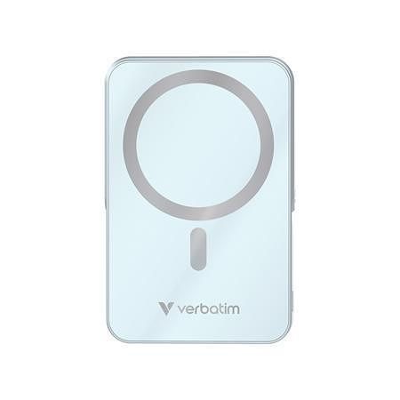 Magnetická powerbanka "Charge n Go", modrá, bezdrátová, 10 000 mAh, VERBATIM 32266