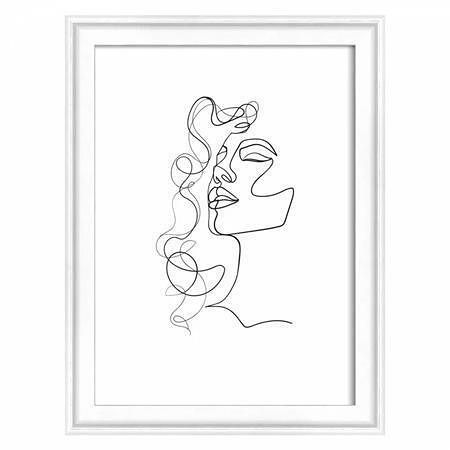 Rámeček "Silhouette", bílá, 13 x 18 cm