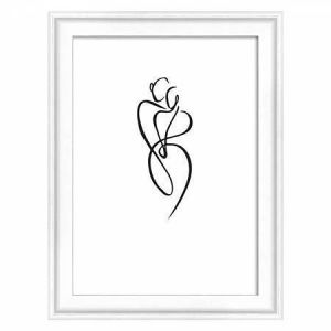 Rámeček "Silhouette", bílá, 10 x 15 cm