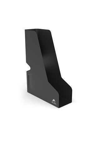 Stojan na časopisy, černá, 85 mm, kov, ALBA ODMAG N