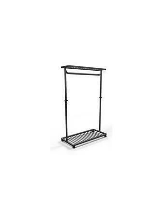 Stojan na oděvy "Noko", černá, pojízdný, kov, ALBA PMNOKO N
