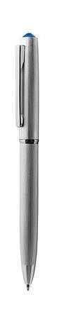 Kuličkové pero "Oslo", stříbrná, s krystalem safírově modrá SWAROVSKI®, 13 cm, ART CRYSTEL