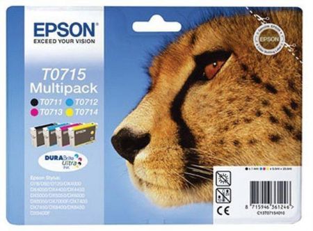 Inkjet cart.multipack pro "Stylus D78, D92, D120" tiskárny, EPSON B+C+M+Y, 23,9ml
