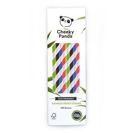 Brčko, mix barev, bambusové, rozložitelné, 100 ks, CHEEKY PANDA STRWMULTIX48