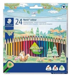 Barevné pastelky "Noris Colour", 24 barev, trojhranné, STAEDTLER