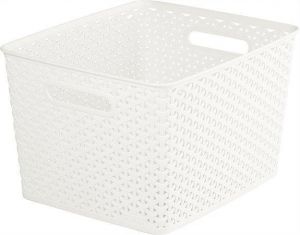 Košík, umělý ratan, 18 l, krémový, CURVER "My Style"