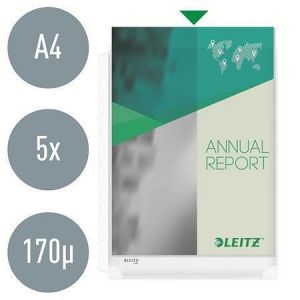 Kapsy s rozšiřitelnou kapacitou "Jumbo", čirá, A4, 200 mikron, 14 mm, LEITZ