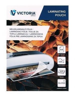 Laminovací fólie, lesklá, A4, 125 micron, VICTORIA