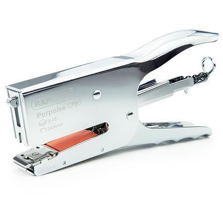Sešívačka "Porpoise ONE", chromová, 24/8, na 45 listů, kov, RAPESCO 1794