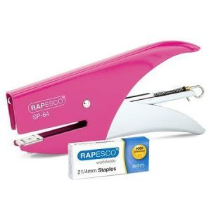 Sešívačka "SP-64", růžová, 21/4, na 12 listů, kov, RAPESCO 1382