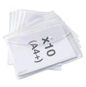 Spisové desky s drukem "Eco", transparentní, A4+, PP, 10 ks/balení, RAPESCO 1816