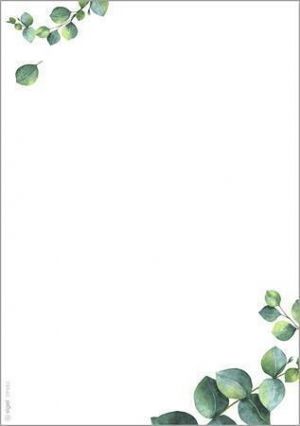 Papír s motivem "Eucalyptus", A5, 90 g, oboustranný, SIGEL DP682