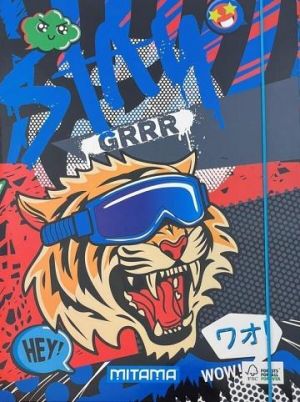 Desky s gumičkou "Fantasy colors", tygr, MITAMA 61906-90031