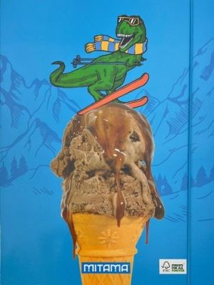 Desky s gumičkou "Fantasy colors", dinosaurus, MITAMA 61906-90028