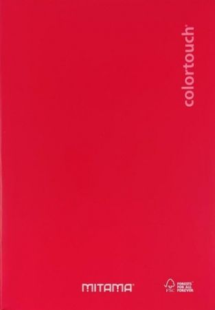 Sešit "Color Touch", A4+, čtverečkovaná, 40+2 listů, červená, MITAMA 62013-90259