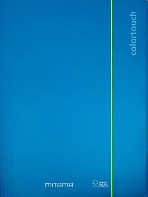 Desky s gumičkou "Color Touch", cyan, MITAMA 62030-90274