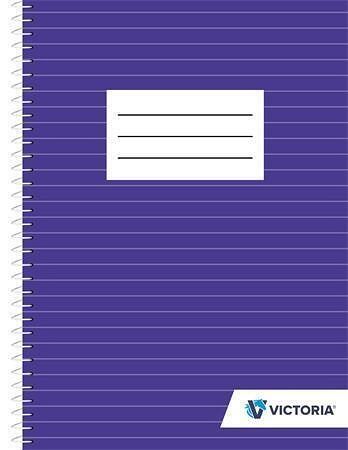 Blok na psaní, linkovaný, drátěná kroužková vazba, A5, 70 listů, VICTORIA