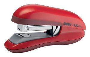 Sešívačka "F30", červená, s plochým sešíváním, 30 listů, RAPID