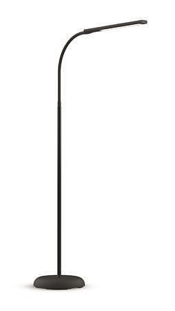 Stojací lampa "Pirro", černá, LED, nastavitelná, kancelářská, MAUL