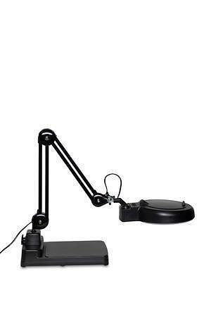 Stolní lampa "Viso", černá, LED, zvětšovací sklo, MAUL