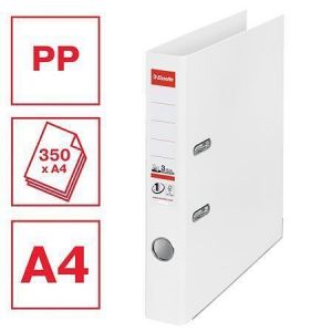 Pákový pořadač "Standard", ochranné spodní kování, Vivida bílá, 50 mm, A4, PP, ESSELTE