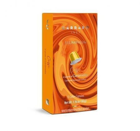 Kávové kapsle, karamel, kompatibilní s Nespresso, 10 ks, CARRARO CAR031