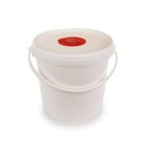 Kbelík pro víceúčelové ubrousky, bílá, 6,5 l, se znovu uzavíratelným víkem, SMILESZMJET65V