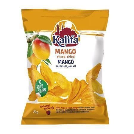 Sušené mango, plátky, 70 g, KALIFA 5997956704616