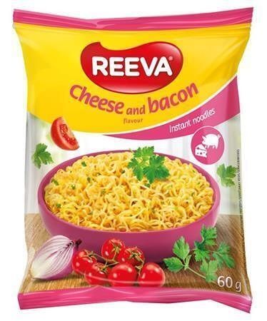 Instantní nudlová polévka, sýr a slanina, 60 g, REEVA 125248