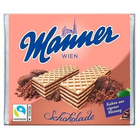 Oplatky "Manner Schokolade", čokoláda, 75 g, MANNER 52475
