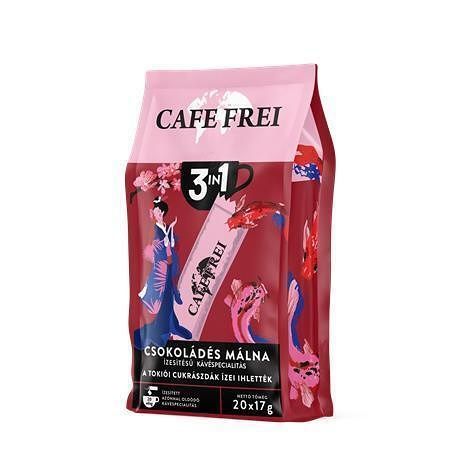Instantní káva "Tokijská malina s čokoládou 3 v 1", 20x 17 g, CAFE FREI 110295