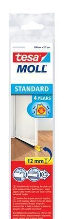 Kartáčová lišta pod dveře STANDARD "tesamoll® 5433", bílá, 37 mm x 1 m, TESA