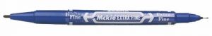 50352 Permanentní popisovač "Mckie Extra Fine", modrá, 0,5 / 1,0 mm, oboustranný, ZEBRA