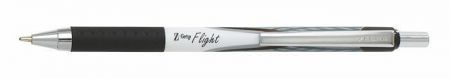 Kuličkové pero "Z-Grip Flight", černá, 0,34 mm, stiskací mechanismus, ZEBRA
