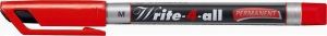 Permanentní popisovač "Write-4-all", červená, 1mm, kuželový hrot, STABILO