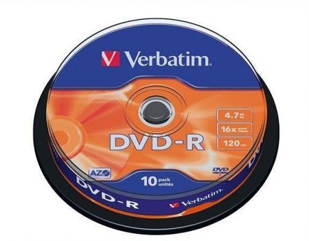 DVD-R 4,7GB, 16x, AZO, Verbatim, 10-cake