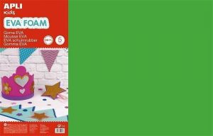Pěnová guma "Eva sheets", zelená, 400x600 mm, APLI